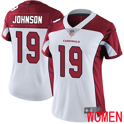 Arizona Cardinals Limited White Women KeeSean Johnson Road Jersey NFL Football #19 Vapor Untouchable